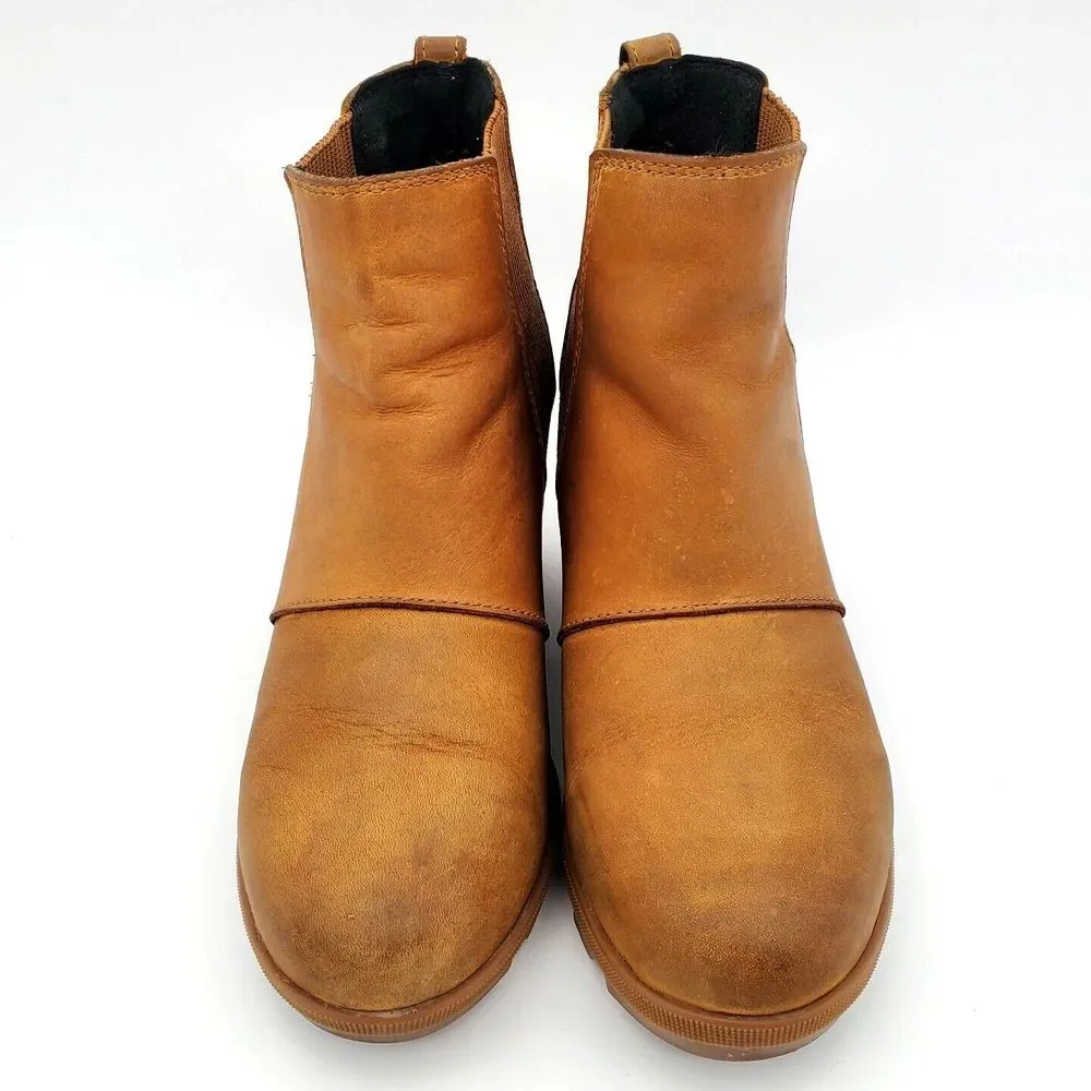 Sorel Boots (Womens 6.5) Joan Of Arctic Wedge II‎ Brown Ankle Booties NL3022-224